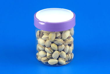 Food Storage Plastic Kitchen Canisters , Eco Friendly Round Plastic Jars 362Ml